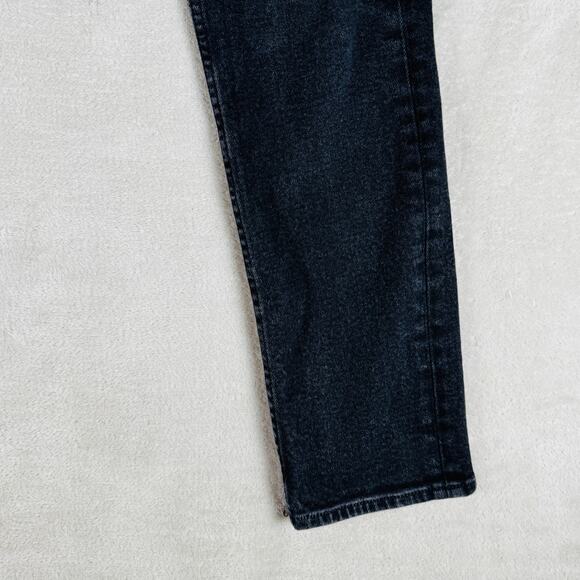 NoEnd Jeans Women's 31x28 Black Denim Skinny Straight Leg Mid Rise USA Comfort‎ - Picture 7 of 13